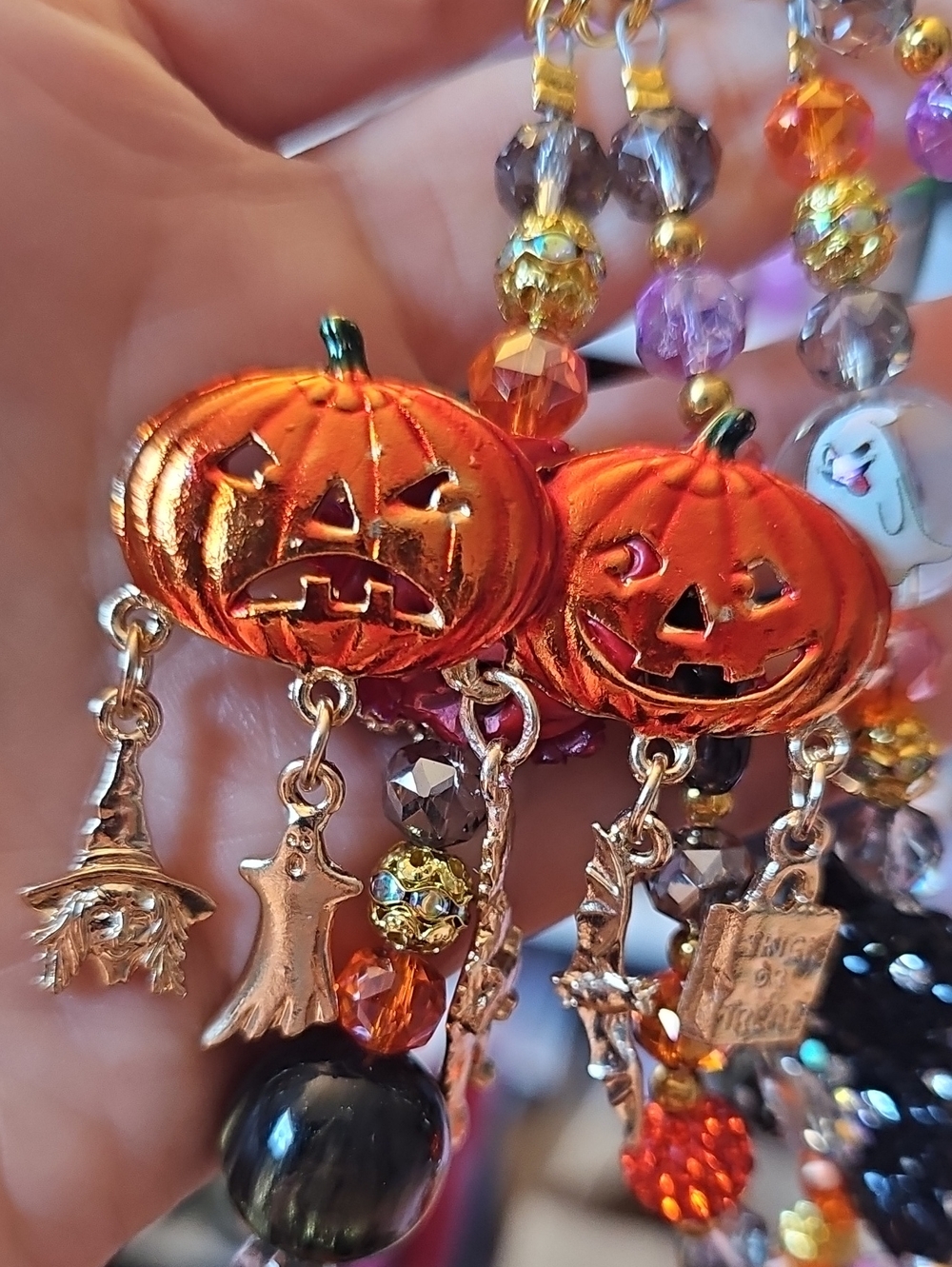 Jack-o'-Lantern Halloween Purse Charm